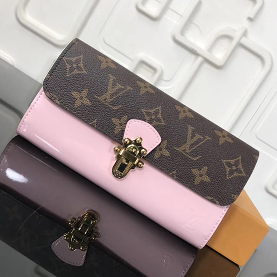 Louis Vuitton портфейл черешово дърво розов M62558