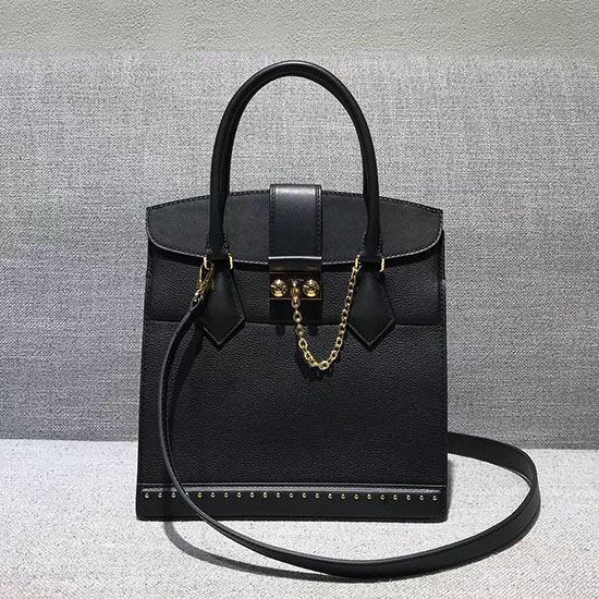 Louis Vuitton телешка кожа Cour Marly Pm черно M51654