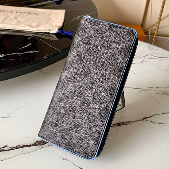 Louis Vuitton цип портфейл син N63304