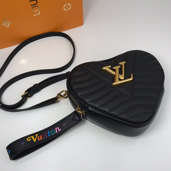 Louis Vuitton чанта сърце от гладка телешка кожа нова вълна ноар M52794