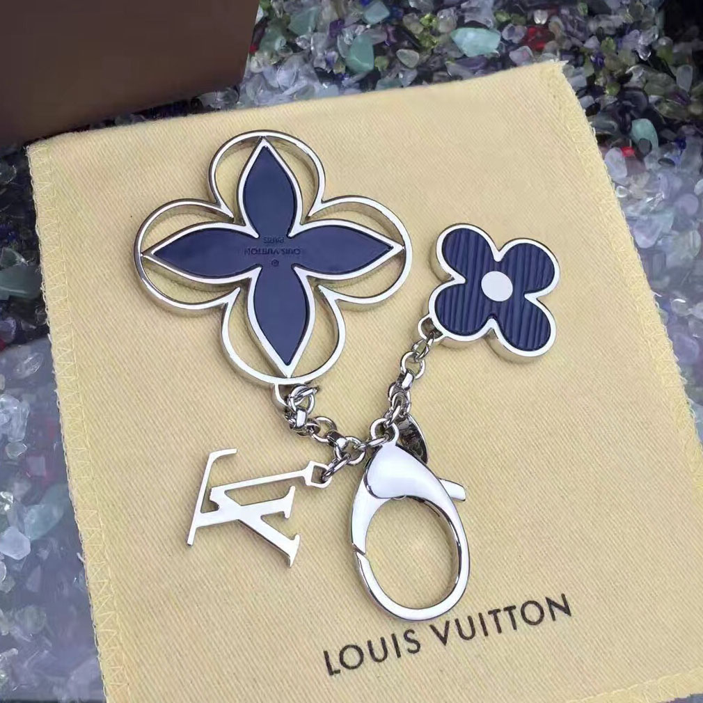 Louis Vuitton чанта талисман Rimi ключодържател син и сребрист M61013