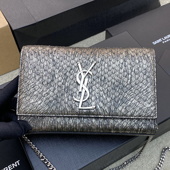 Saint Laurent Kate малка чанта с верижка сребърен хардуер 469390