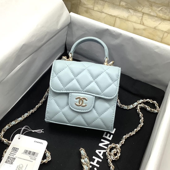 клъч Chanel с верига син Ap2682