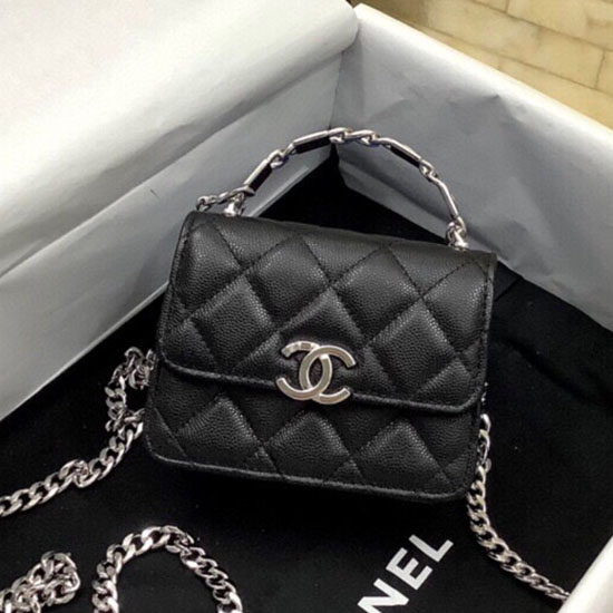 клъч Chanel с верижка черен Ap2758