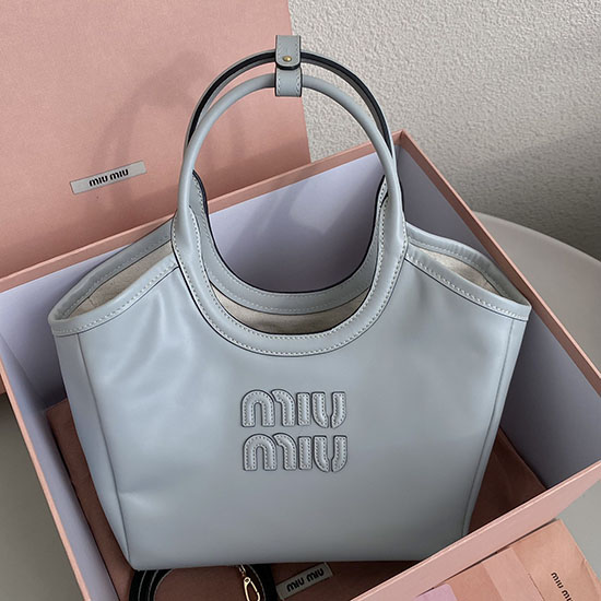 малка синя Tote Miu Miu F0120