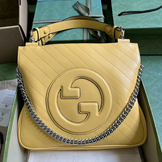 малка чанта Gucci Blondie жълта 751518