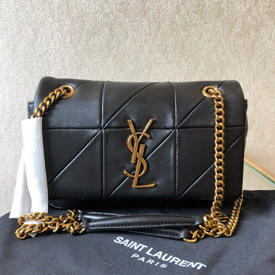 малка чанта Jamie от агнешка кожа на Saint Laurent черна 515820