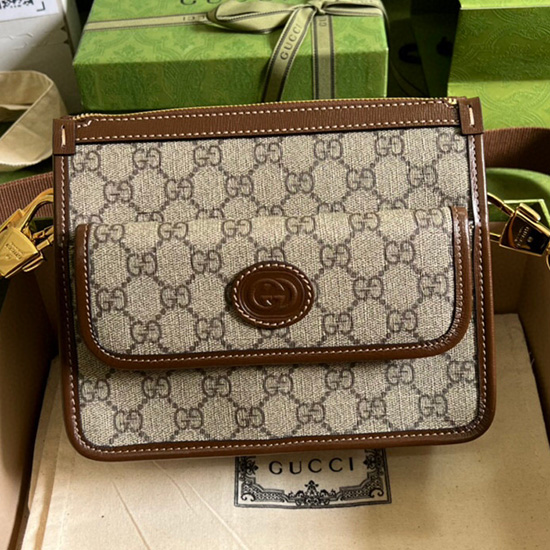 месинджър чанта Gucci със заключване G 674164