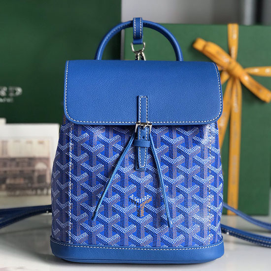 мини раница Goyard Alpin синя G10301