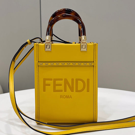 мини чанта Fendi Sunshine жълта F8376