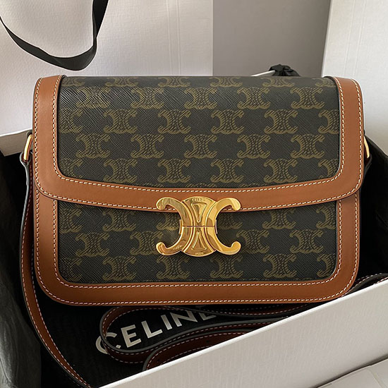 платнена чанта Celine Medium Triomphe Cl35023