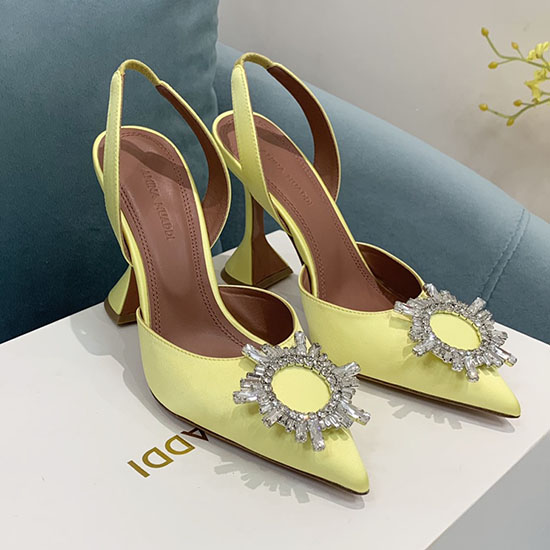 помпи Amina Muaddi Saten Begum Slingback Ab10