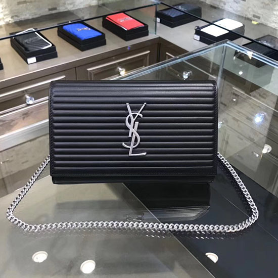 портфейл с верижка Saint Laurent черен 482064