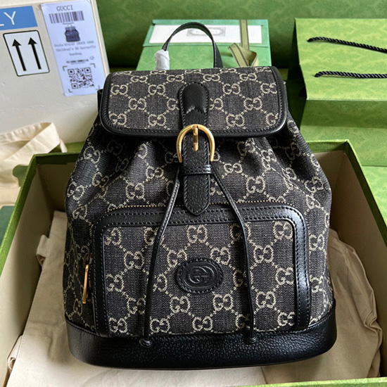 раница Gucci със заключване G черно 674147