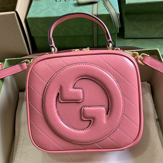 розова чанта с горна дръжка Gucci Blondie 744434