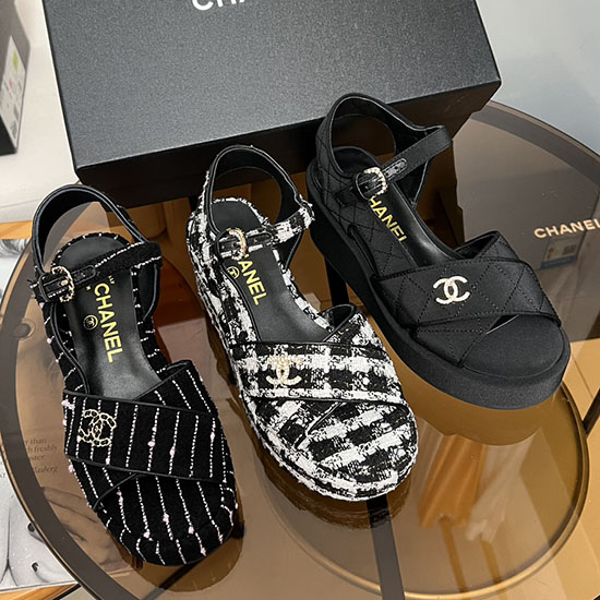 сандали на танкетка Chanel Cs04043