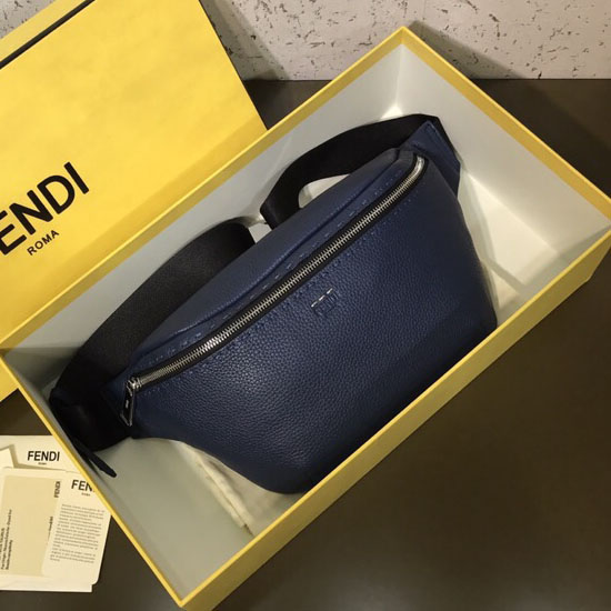 синя чанта за колан от телешка кожа Fendi F823581