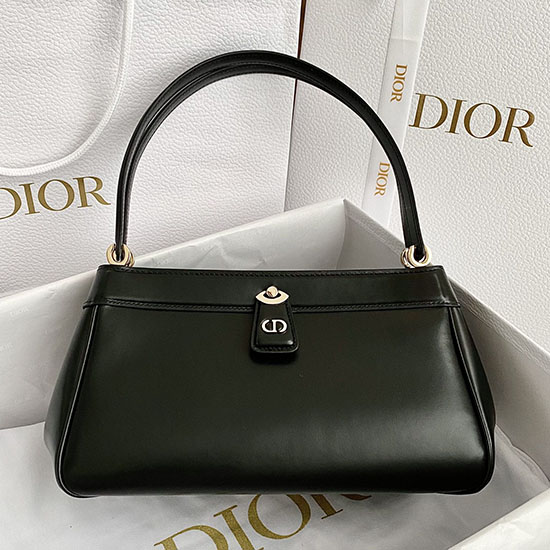 средна кожена чанта за ключове Dior черна Dm6098