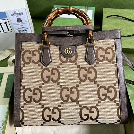 средна чанта Gucci Diana с джъмбо Gg 655658