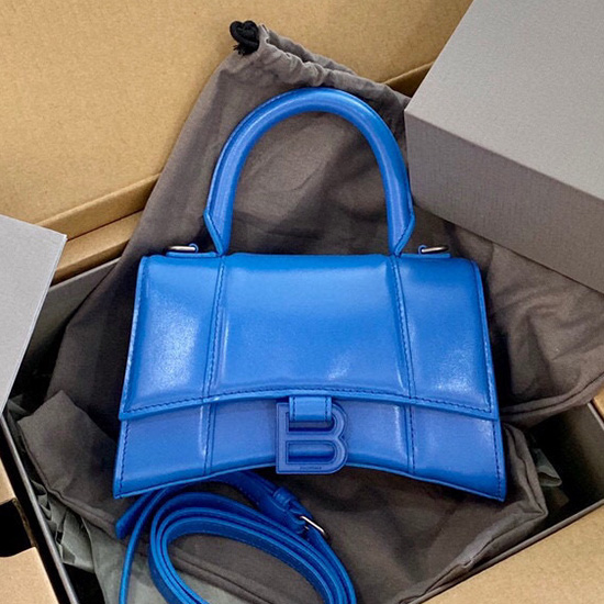 чанта Balenciaga Box от телешка кожа с пясъчен часовник с горна дръжка B59356a1