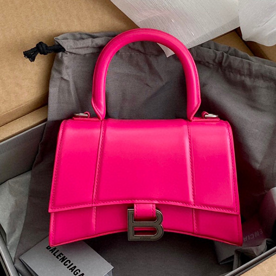 чанта Balenciaga Box от телешка кожа с пясъчен часовник с горна дръжка B59356a2