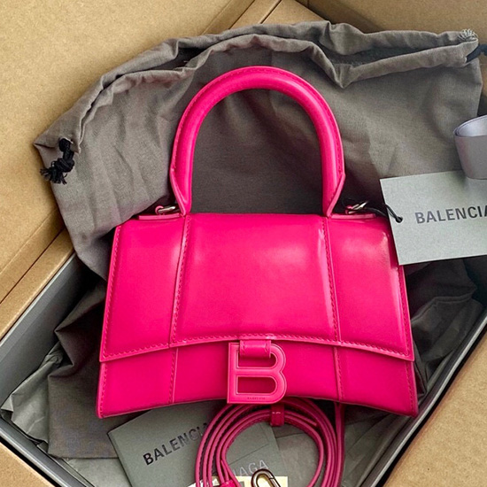 чанта Balenciaga Box от телешка кожа с пясъчен часовник с горна дръжка B59356a3