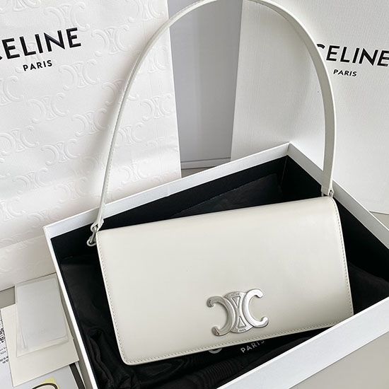 чанта Celine Trapeze Triomphe бяла C35038