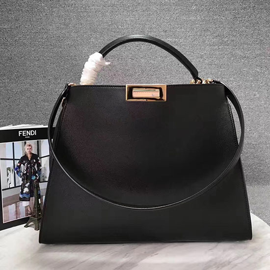 чанта Fendi Peekaboo черна оригинална кожа F280504