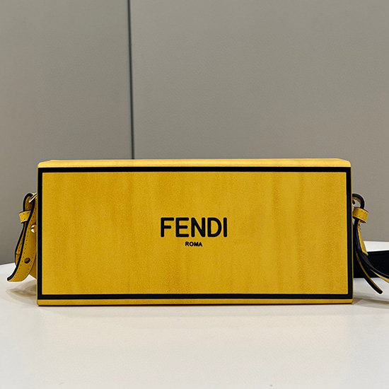 чанта Fendi с вертикална кутия жълта F70304