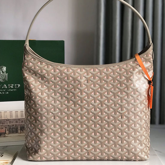 чанта Goyard Boheme Hobo сиво и розово Gy020223