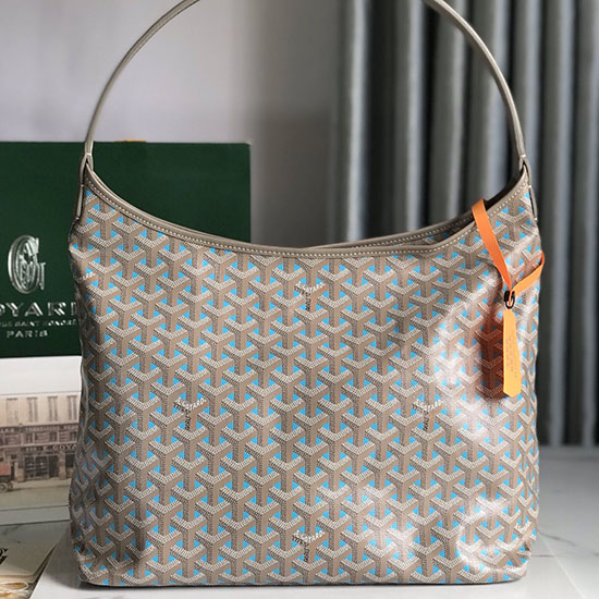 чанта Goyard Boheme Hobo сиво и синьо Gy020223