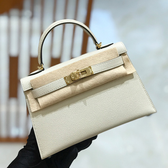 чанта Hermes Mini Kelly Ii Craie H82401