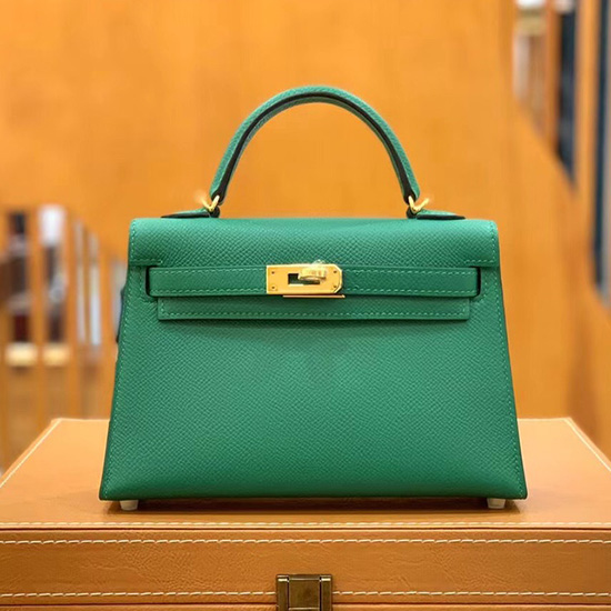 чанта Hermes Mini Kelly Ii Vert Vertigo H82401