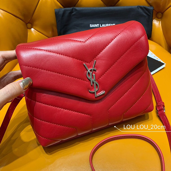 чанта за играчки Saint Laurent Loulou червена 467072