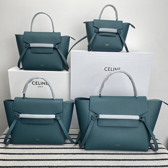 чанта за колан от зърнеста телешка кожа Celine Petrol C10221