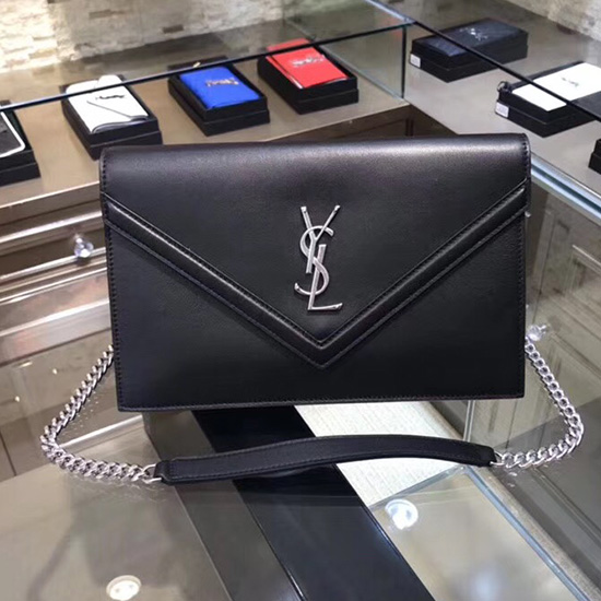 чанта с верижка Saint Laurent Le Sept от черна кожа 511262