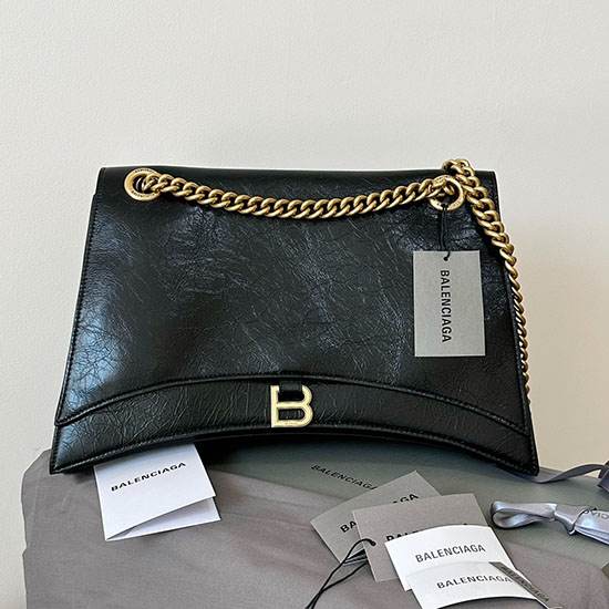 Balenciaga Crush Velká řetízková Taška černá B716332