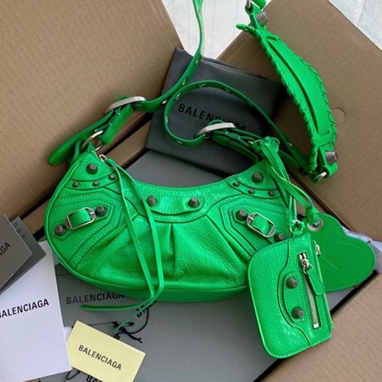 Balenciaga Le Cagole Xs Taška Přes Rameno Zelená B67130