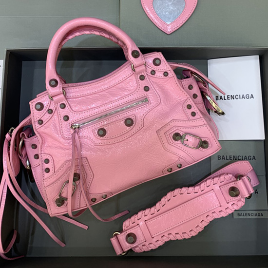 Balenciaga Neo Cagole Xs Taška Přes Rameno Růžová B70094