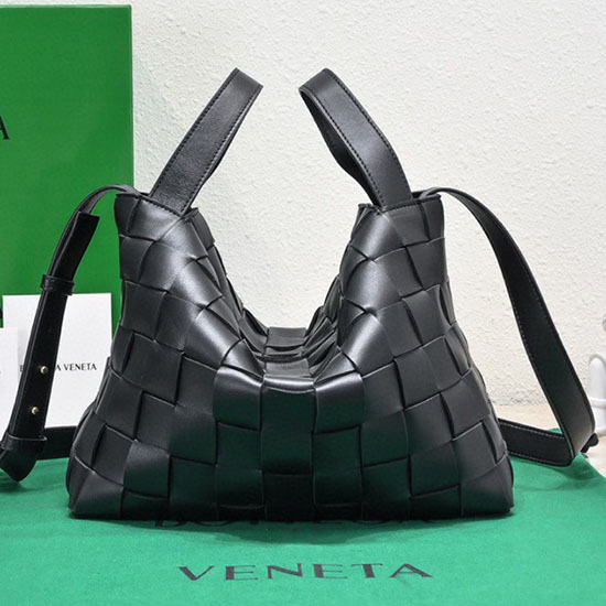 Bottega Veneta Bowlingová Kazetová Taška černá B730327