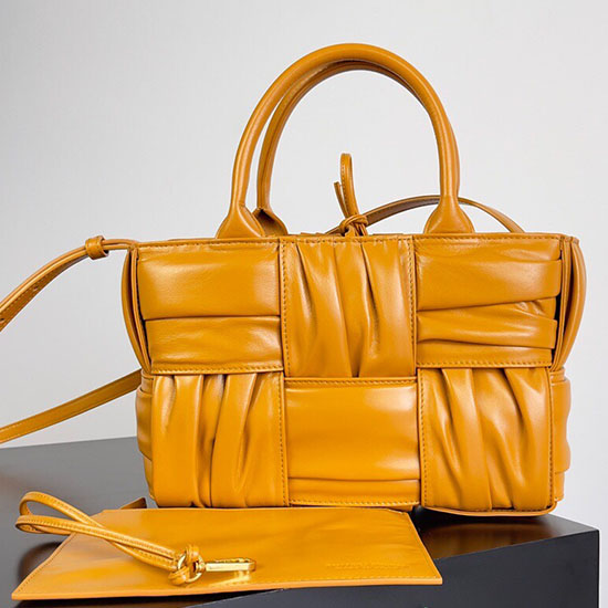 Bottega Veneta Mini Arco Taška Oranžová B729042