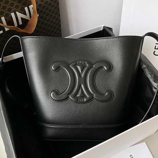 Celine Malý Kbelík Cuir Triomphe Black C35301