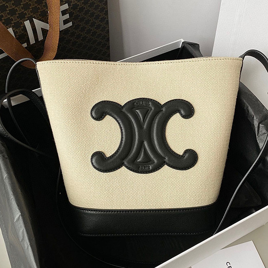 Celine Malý Kbelík Cuir Triomphe Black C35302