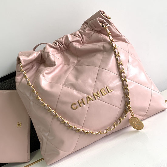 Chanel Lesklá Kabelka Z Teletiny Růžová As3261