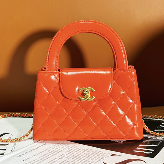 Chanel Mini Kelly Nákupní Taška Oranžová As4416