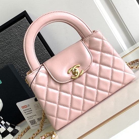 Chanel Mini Nákupní Taška Světle Růžová As4416