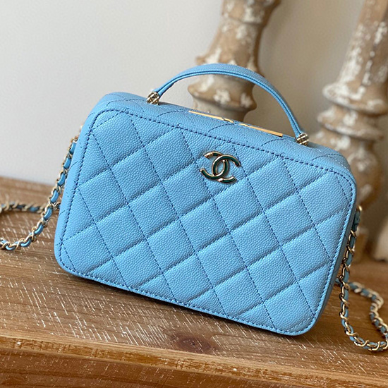 Chanel Vanity Case Bag Blue As3168