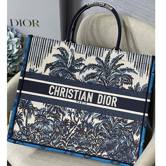 DIOR Vyšívaná Plátěná Taška Na Knihy M1286610