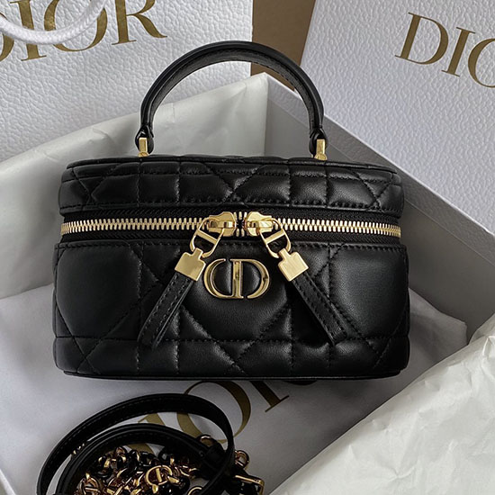 Dior Caro Mini Kosmetické Pouzdro černé S5198