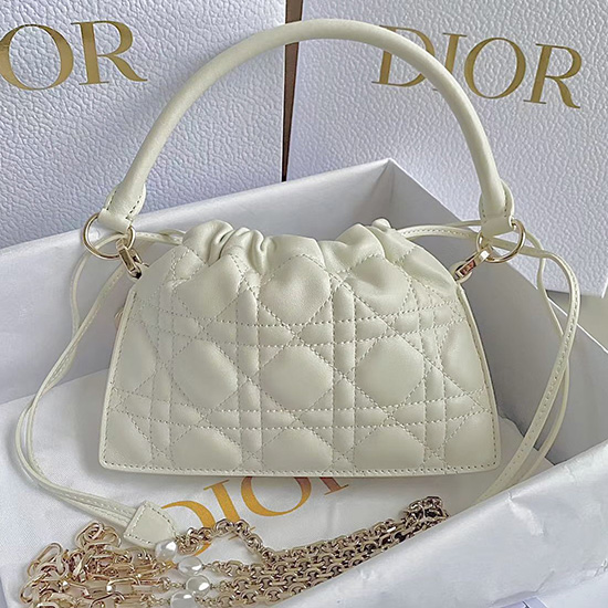 Dior Dámská Mini Kabelka Bílá D7201